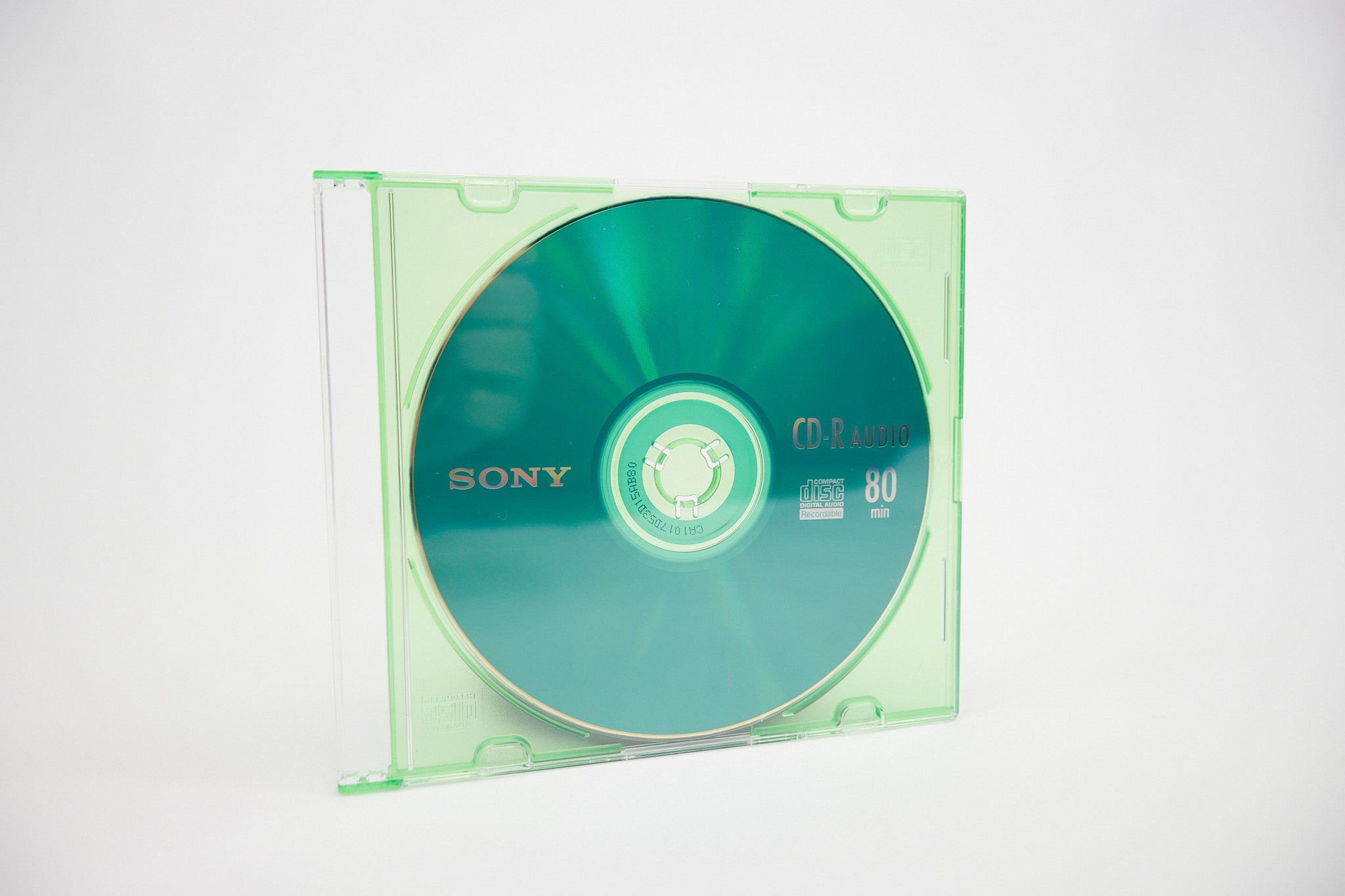 Sony CD-R Audio Music Single Disc Recordable In Green Slim Jewel Case