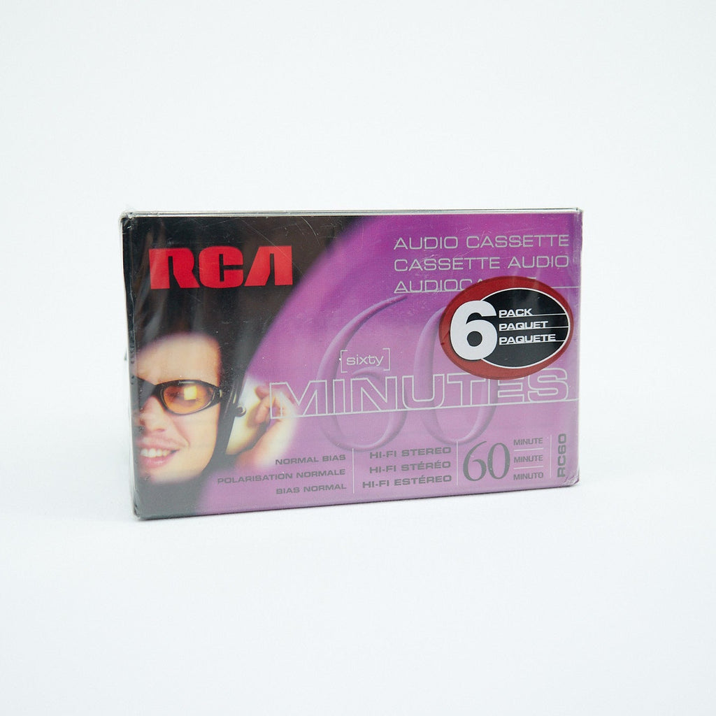 RCA 60 Minute Audio Cassette Tapes - 6 Pack Hi-Fi Stereo