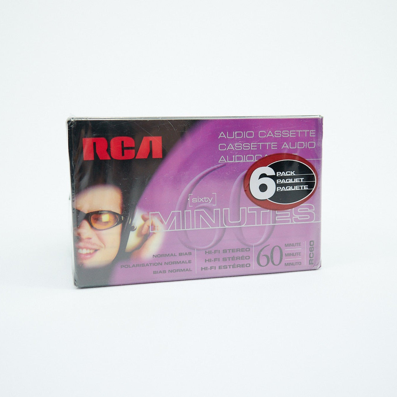 RCA 60 Minute Audio Cassette Tapes - 6 Pack Hi-Fi Stereo