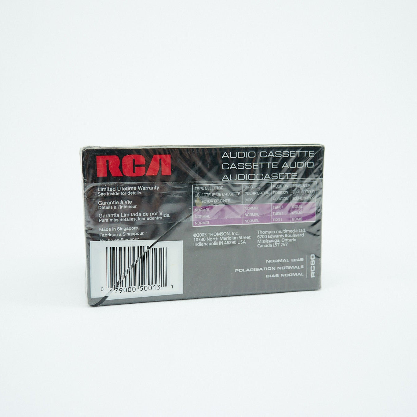 RCA 60 Minute Audio Cassette Tapes - 6 Pack Hi-Fi Stereo