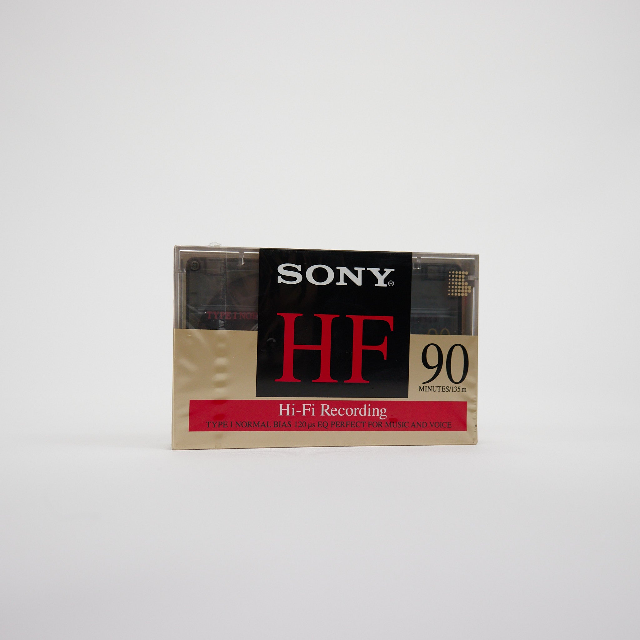 Sony HF Hi-Fi Recording cassette tape on a white background