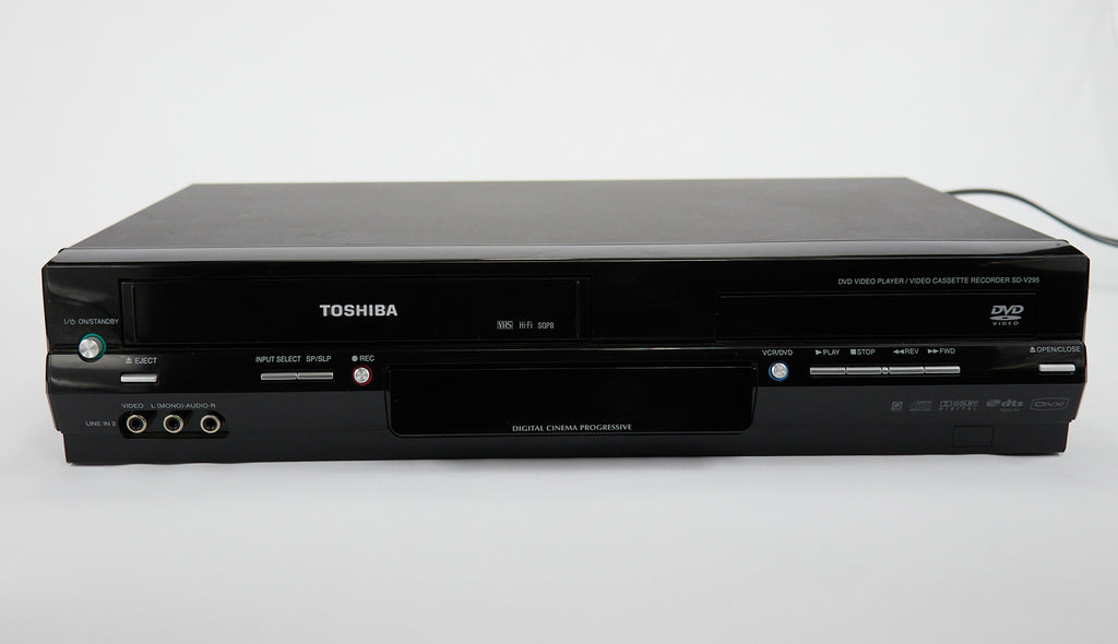 Toshiba DVD player on a white background