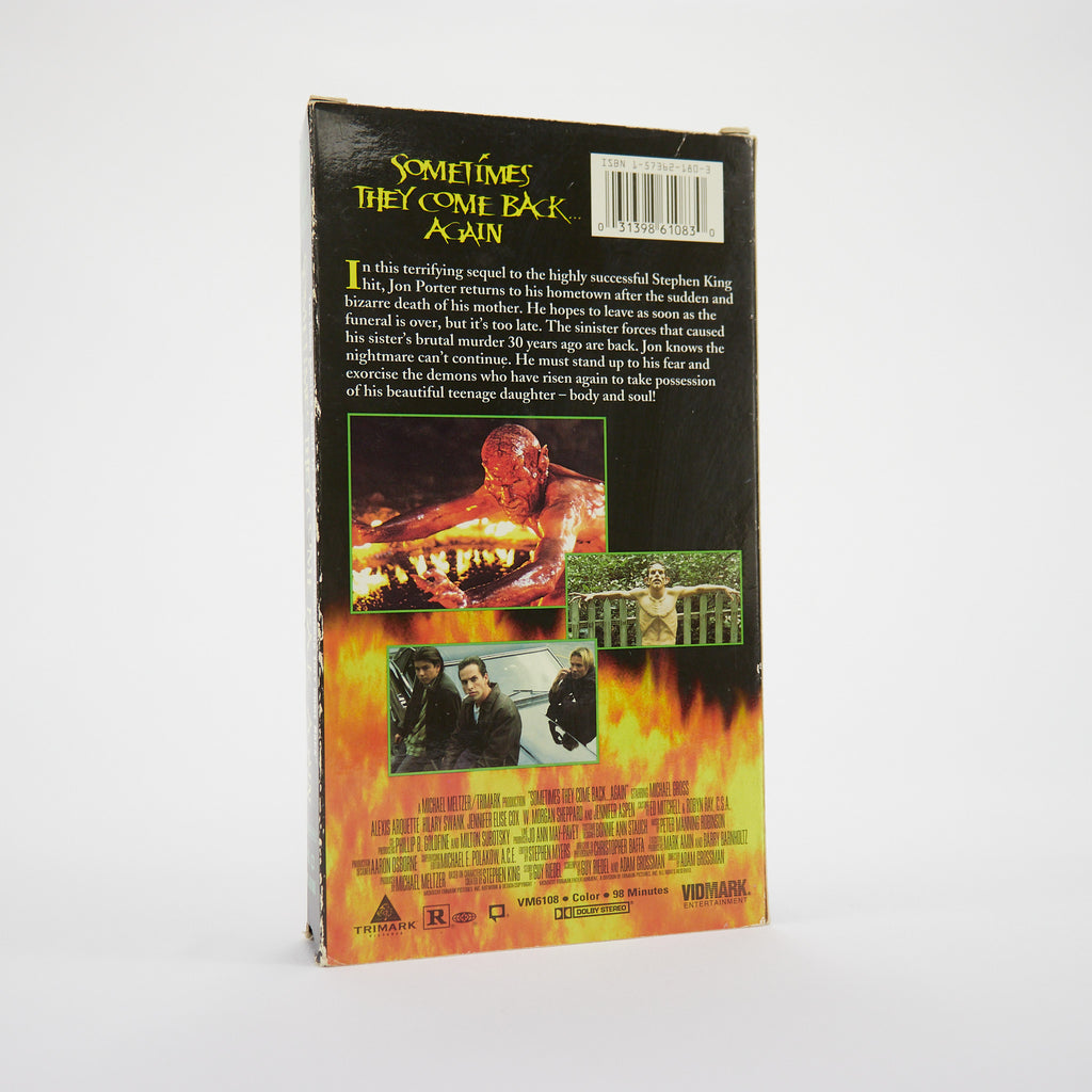 Stephen King's Sometimes They Come Back Again VHS Tape
